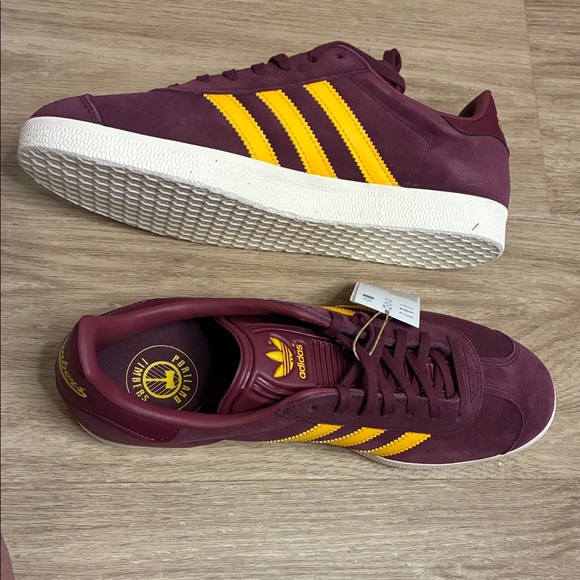 adidas Other - Adidas Gazelle’s Portland Timbers Maroon and Gold Sneakers